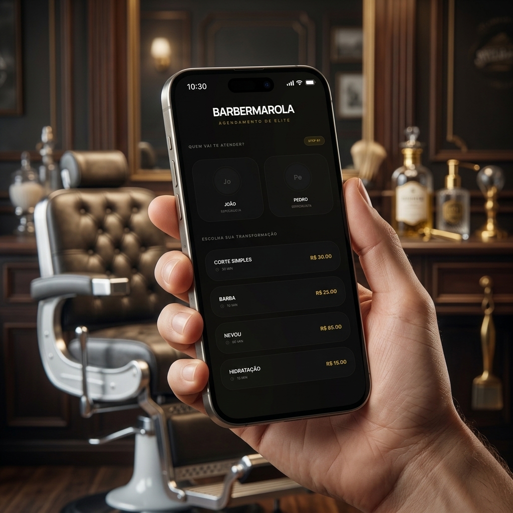 MarolaBarber Elite Dashboard Mockup